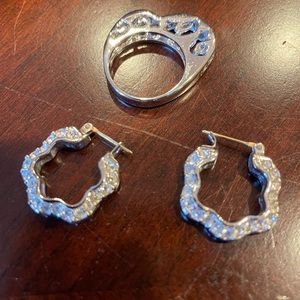 Brighton ring and earring set